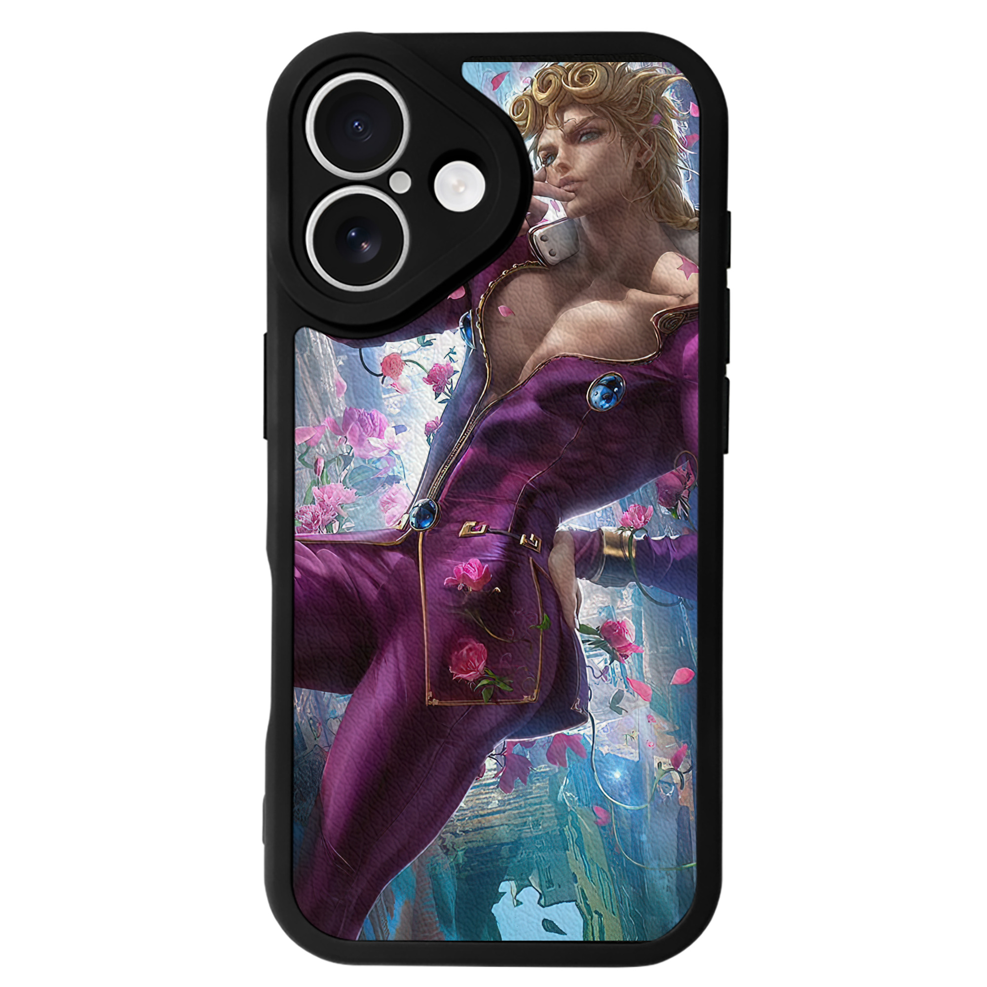 （画像用） ジョジョの奇妙な冒険 JoJo's Bizarre Adventure 【iPhone 16シリーズ対応】シリコンスマホケース（レザー調） 材質：シリコン